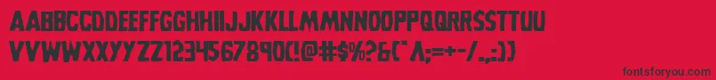 Grimghostexpand Font – Black Fonts on Red Background