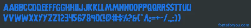 Grimghostexpand Font – Blue Fonts on Black Background