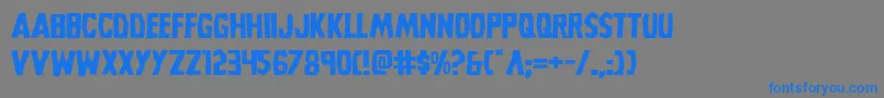Grimghostexpand Font – Blue Fonts on Gray Background