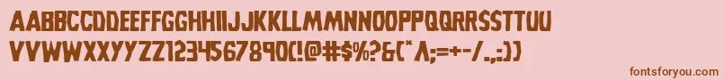 Grimghostexpand Font – Brown Fonts on Pink Background
