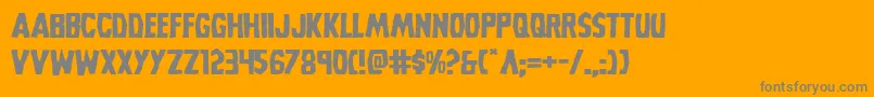 Grimghostexpand Font – Gray Fonts on Orange Background