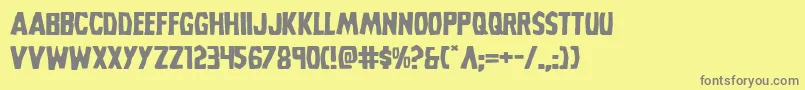 Grimghostexpand Font – Gray Fonts on Yellow Background