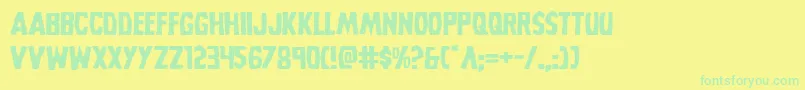 Police Grimghostexpand – polices vertes sur fond jaune