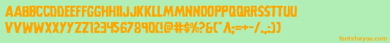 Grimghostexpand Font – Orange Fonts on Green Background