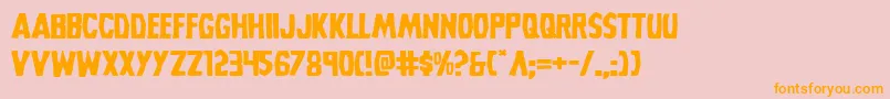 Grimghostexpand Font – Orange Fonts on Pink Background