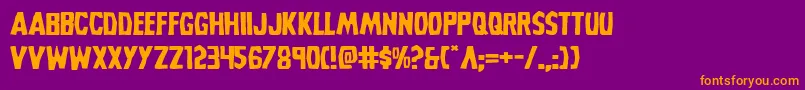 Grimghostexpand Font – Orange Fonts on Purple Background