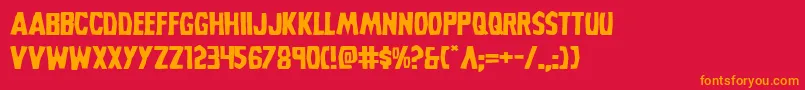 Grimghostexpand Font – Orange Fonts on Red Background