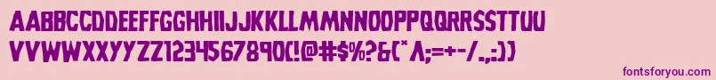 Police Grimghostexpand – polices violettes sur fond rose