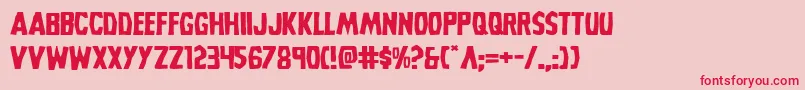 Grimghostexpand Font – Red Fonts on Pink Background