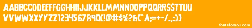 Grimghostexpand Font – White Fonts on Orange Background