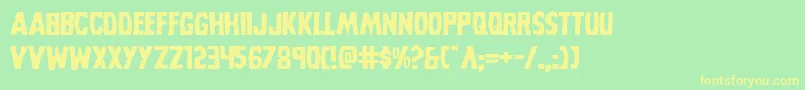 Grimghostexpand Font – Yellow Fonts on Green Background