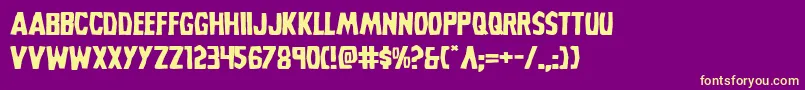 Grimghostexpand Font – Yellow Fonts on Purple Background