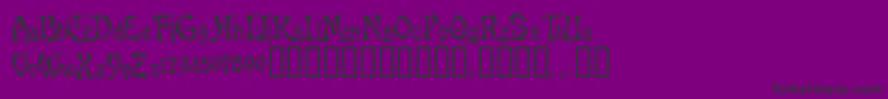 AsphodelTM Font – Black Fonts on Purple Background