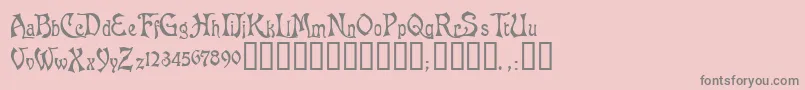 AsphodelTM Font – Gray Fonts on Pink Background