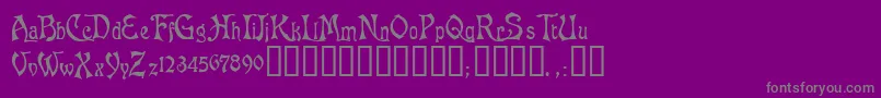 AsphodelTM Font – Gray Fonts on Purple Background