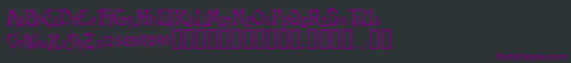 AsphodelTM-Schriftart – Violette Schriften auf schwarzem Hintergrund