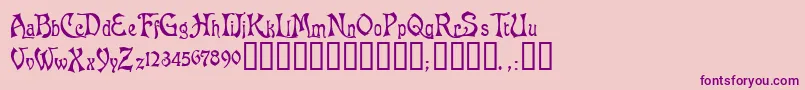 AsphodelTM Font – Purple Fonts on Pink Background