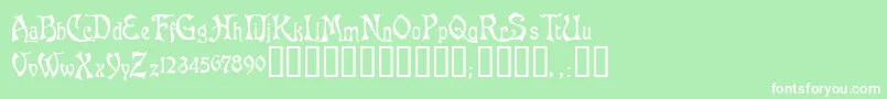 AsphodelTM Font – White Fonts on Green Background