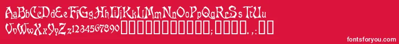 AsphodelTM Font – White Fonts on Red Background