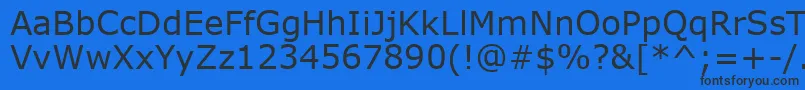 Шрифт Verdana0 – чёрные шрифты на синем фоне