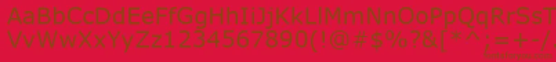 Verdana0 Font – Brown Fonts on Red Background