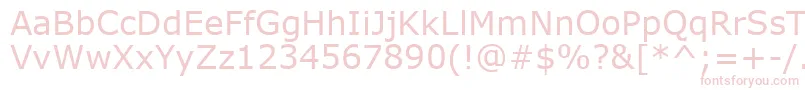 Verdana0 Font – Pink Fonts on White Background