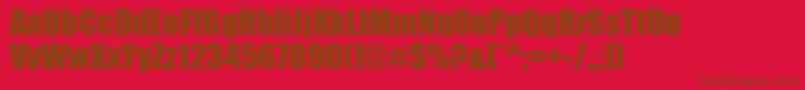 Police ImpactKoi8 – polices brunes sur fond rouge