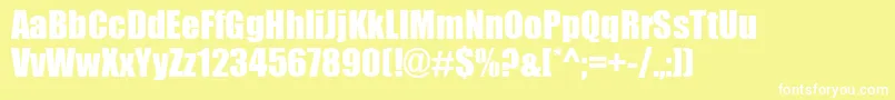 ImpactKoi8 Font – White Fonts on Yellow Background