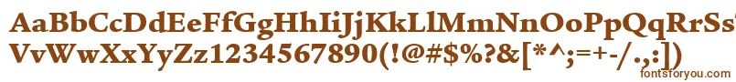 Шрифт ItcLegacySerifLtUltra – коричневые шрифты на белом фоне