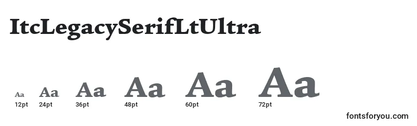 ItcLegacySerifLtUltra Font Sizes