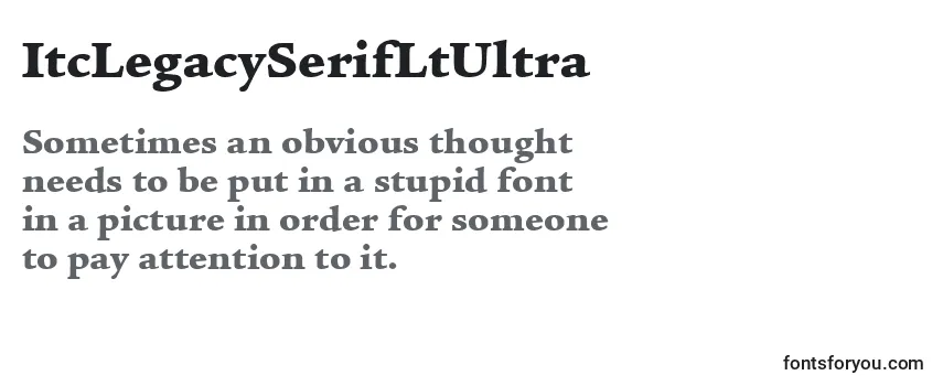 ItcLegacySerifLtUltra Font