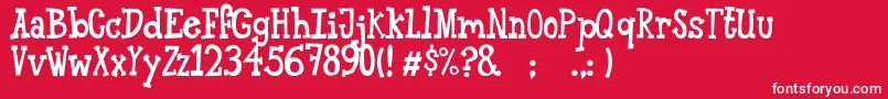 AlanfontRegular Font – White Fonts on Red Background