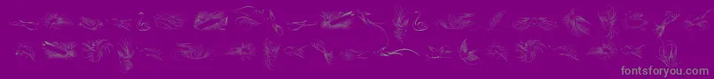 Police PenmanshipBirdsFree – polices grises sur fond violet