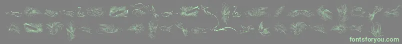 fuente PenmanshipBirdsFree – Fuentes Verdes Sobre Fondo Gris