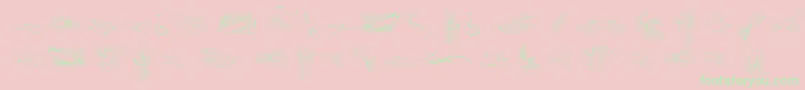PenmanshipBirdsFree-Schriftart – Grüne Schriften auf rosa Hintergrund