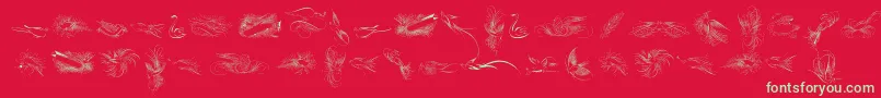 fuente PenmanshipBirdsFree – Fuentes Verdes Sobre Fondo Rojo