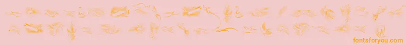 Lisätietoja PenmanshipBirdsFree-fontista PenmanshipBirdsFree-fontti – oranssit fontit vaaleanpunaisella taustalla