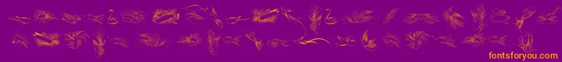 PenmanshipBirdsFree Font – Orange Fonts on Purple Background