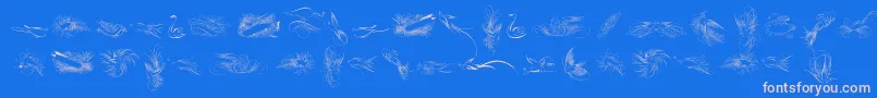 PenmanshipBirdsFree-fontti – vaaleanpunaiset fontit sinisellä taustalla