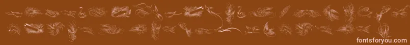 PenmanshipBirdsFree Font – Pink Fonts on Brown Background