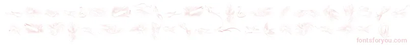 PenmanshipBirdsFree-Schriftart – Rosa Schriften auf weißem Hintergrund