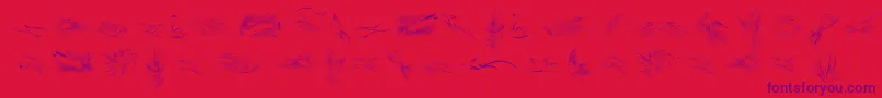 fuente PenmanshipBirdsFree – Fuentes Moradas Sobre Fondo Rojo