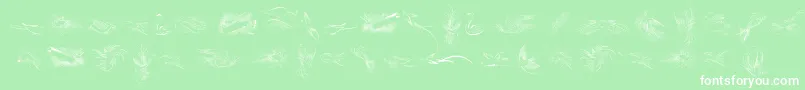PenmanshipBirdsFree Font – White Fonts on Green Background