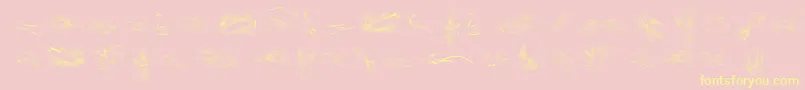 Police PenmanshipBirdsFree – polices jaunes sur fond rose