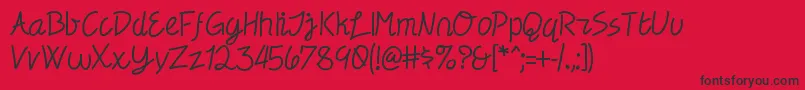 Electronica Font – Black Fonts on Red Background