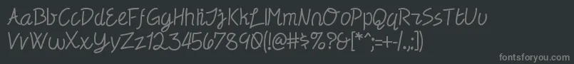 Electronica Font – Gray Fonts on Black Background