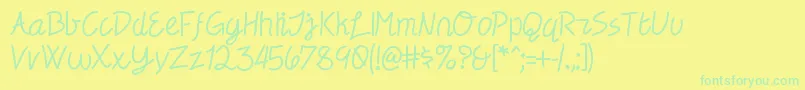 Police Electronica – polices vertes sur fond jaune