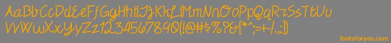 Electronica Font – Orange Fonts on Gray Background