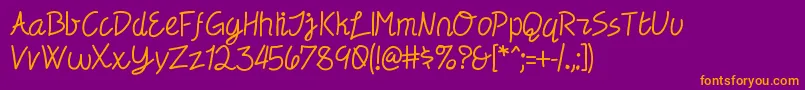 Czcionka Electronica – pomarańczowe czcionki na fioletowym tle