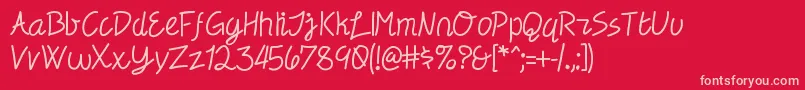 Electronica Font – Pink Fonts on Red Background